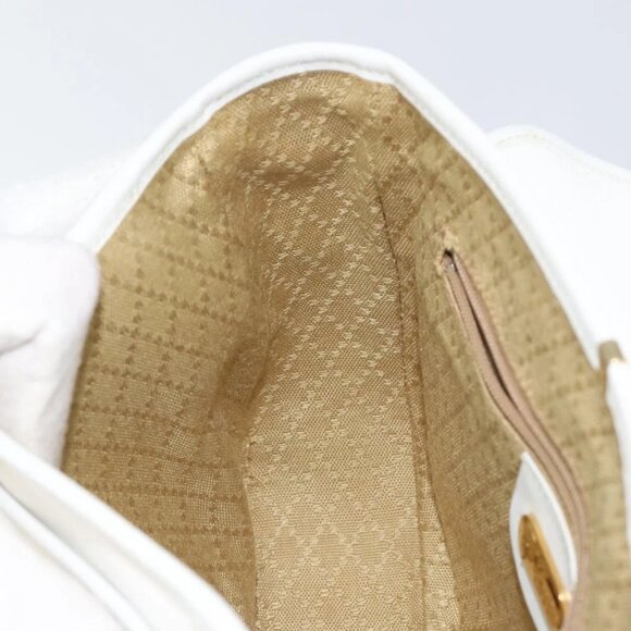 GUCCI Micro GG Supreme Shoulder Bag PVC White Gold 001 406 0259 Auth 146962 - Picture 13 of 16